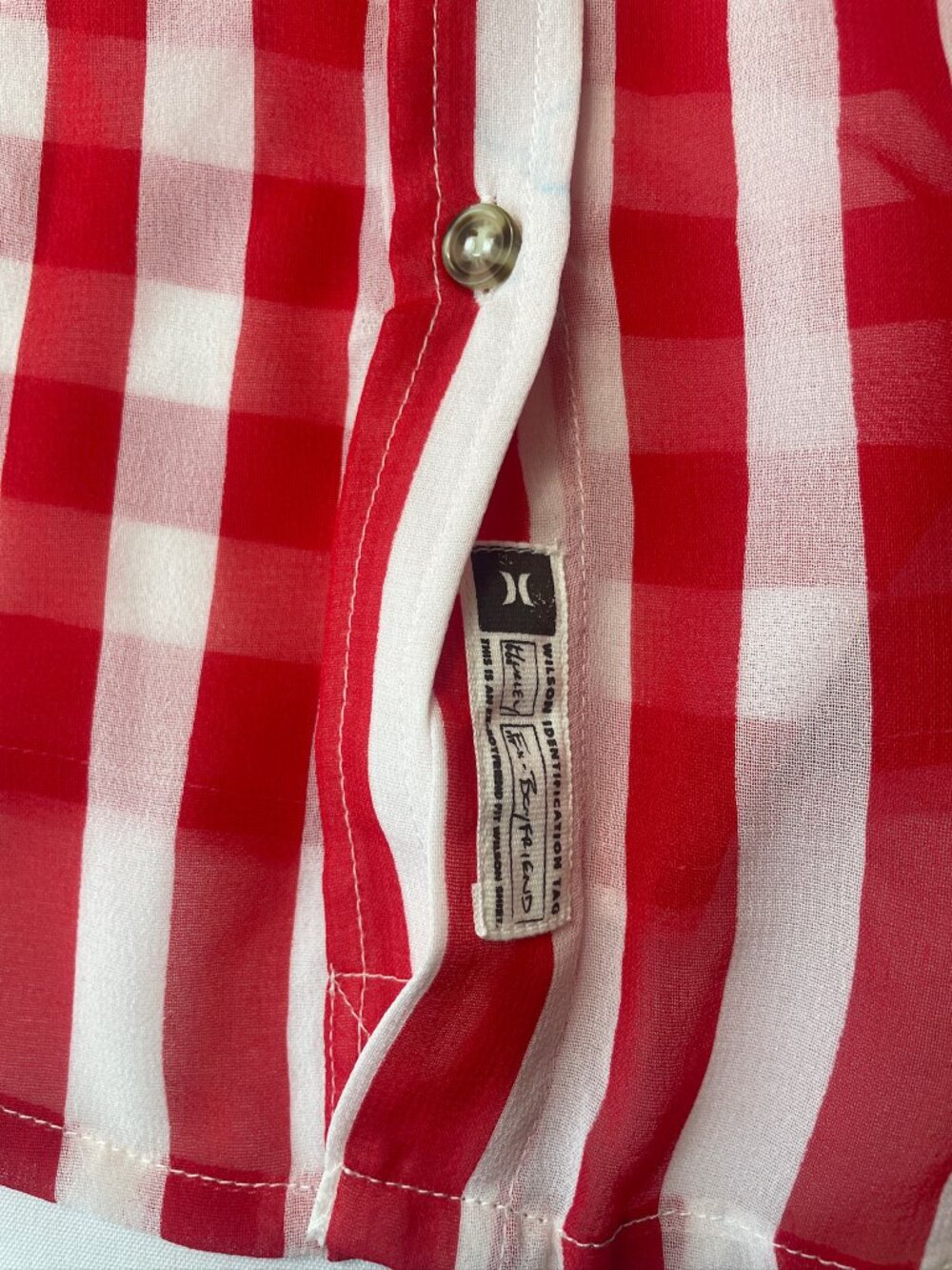 NWT Hurley Women's Medium Patriotic Red White Blue Plaid Sleeveless Top RWB tank - Picture 5 of 9